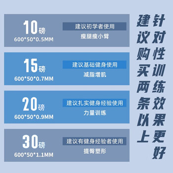 李宁（LI-NING）弹力带练腿健身阻力脚踝臀部力量康复训练拉力带乳胶圈10磅