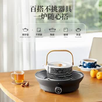 摩飞电器摩飞养生壶 电陶炉煮茶器煮茶炉多功能围炉煮器不挑器具 0.65L MR6083 深空灰+洗洁精一瓶