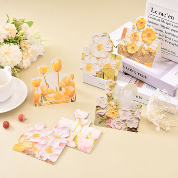 佳茉贺卡礼物明信片30张送老师生日礼物贺卡烫金立体贺卡鲜花创意手工祝福感谢卡片开学季重阳节