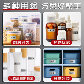 Touch Fish 亚银标签贴防水防油不干胶贴纸手写撕不烂姓名贴食品药品留样标签家居收纳标记贴 大号10张160枚