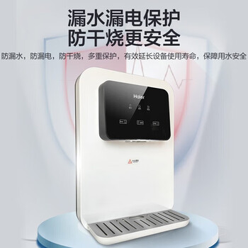 海尔（Haier）家用壁挂管线饮水机 两档调温直饮机内胆加热需等待需搭配RO膜反渗透净水器厨下式净器 HLGR03