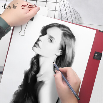 蒙玛特(Mont Marte)深蓝色4k速写板 双肩背画夹 美术户外便携写生素描画板学生儿童画板带兜装速写纸MAXX1002美术写生