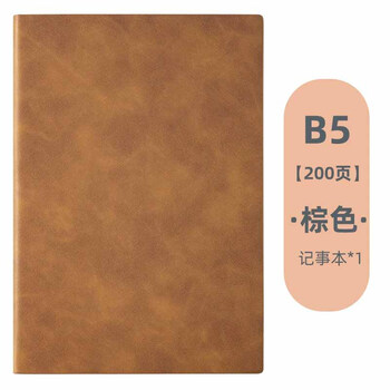 畅宝森 笔记本 商务会议记录本羊巴皮高颜值记事本学生作业本【B5】3本起购 颜色随机
