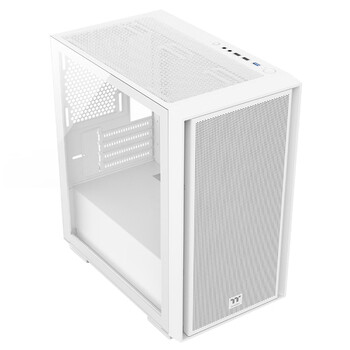 Thermaltake（Tt）启航者F4 白色 Mini小机箱水冷电脑主机（支持MATX主板/钢化玻璃侧透/铁网面板/支持背线）
