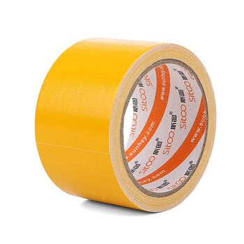 迪麦佳 强力布基胶带加厚防台风可封窗舞台地毯胶带耐磨防水布基胶带厚度250μ 黄色加宽 60mm*10m 1卷