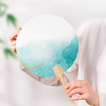 紫芳斋书法团扇双面扇子加厚文创空白半生熟中国古风手绘书法国画扇子手工diy扇面创作