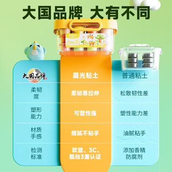 晨光（M&G）【欧盟标准】小鹿盒装36色4D超轻粘土升级款 儿童彩泥橡皮泥黏土幼儿园小学生手工diy玩具生日礼物