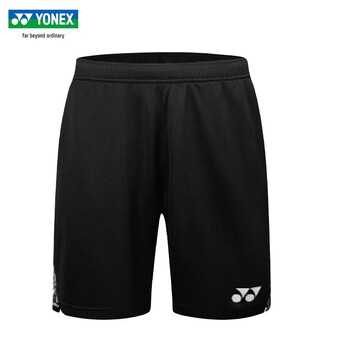 YONEX尤尼克斯羽毛球服速干大赛款运动短裤男款15215CR黑色2XL