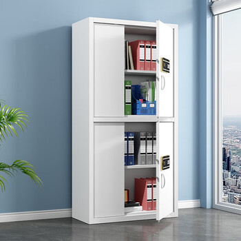 中伟（ZHONGWEI）保密柜文件资料档案员工储物收纳铁皮柜双保险指纹密码锁通双节