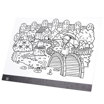 Touch Fish拷贝台临摹板led发光画板可调光动漫画画素描书法练字绘图描线勾线制图透光板 A4拷贝台无极调光
