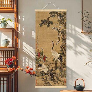 松梅双鹤图价格报价行情- 京东