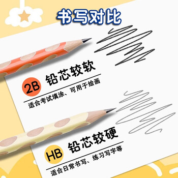 晨光文具洞洞铅笔彩杆12支2B 小学生练字铅笔 儿童正姿矫姿 三角木杆铅笔 沾顶易抓握AWP30733
