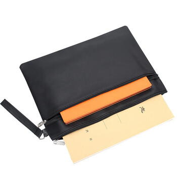 信发TB-300-2 单个装 A4双层皮革文件袋公文包 手提袋 拉链资料加厚拉边袋培训收纳袋 会议包
