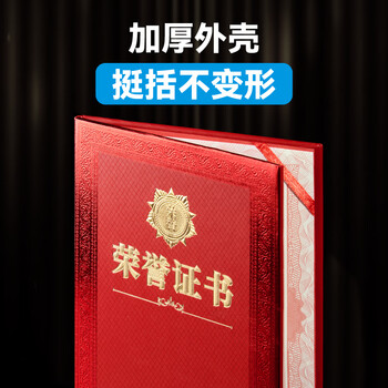 DSB（迪士比）荣誉证书12K/10本装奖章款外壳获奖空白奖状培训表彰奖励颁奖证书配20张A4内芯 050830