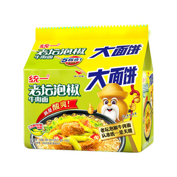统一巧面馆拌面方便面老坛酸菜风味120g - 亚米