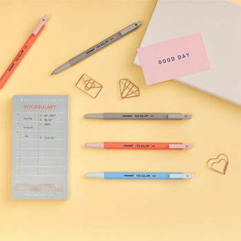 慕那美（monami）进口bic六角刷题圆珠笔1.0mm按动中油笔签字笔复古原子笔书写顺滑01069 黑蓝红3支装