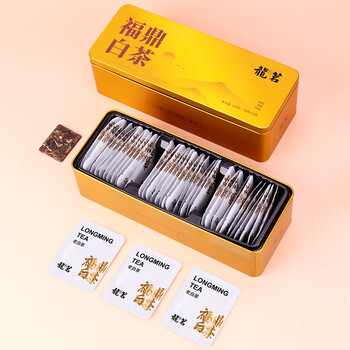龍茗老白茶福鼎白茶2018年寿眉方片伴手礼茶叶36包/180g