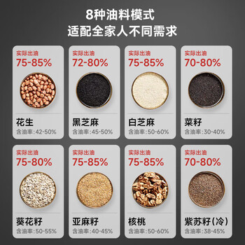 Westinghouse西屋 榨油机全自动家用植物油榨油机智能冷热双榨小型不锈钢炸油机 