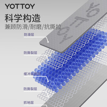 yottoy瑜伽垫男士健身垫大尺寸TPE加厚加宽隔音减震防滑训练垫运动垫子