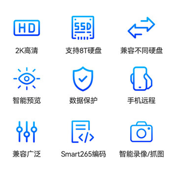 HIKVISION海康威视监控主机8路高清硬盘录像机人车识别快速回放NVR手机远程预览回放DS-7808N-G1