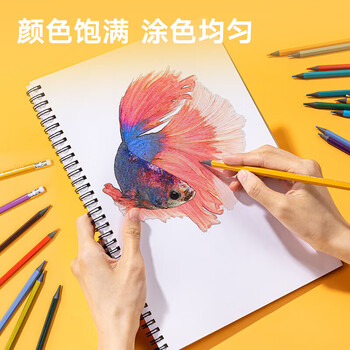 得力(deli)彩铅48色六角杆皮头可擦彩色铅笔学生绘画涂色画笔美术女孩儿童彩笔作业素描涂鸦毕业