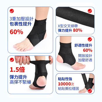 康慕日本医用护踝超薄运动扭伤恢复康复防崴脚踝腕韧带损伤护具男女