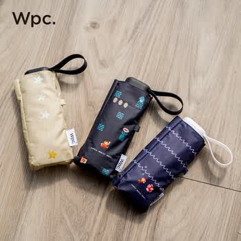 Wpc.晴雨两用伞马力欧日本黑胶遮阳伞防晒伞防紫外线小巧便携太阳伞