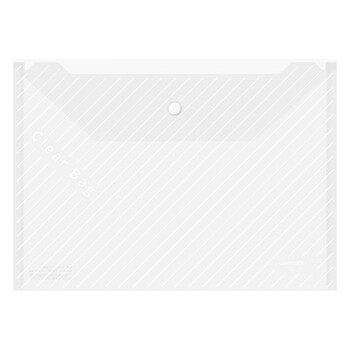 广博(GuangBo)10个装A4按扣学生加厚透明防水文件袋试卷收纳学科分类档案袋办公用品 A6399