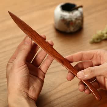 漢墨 手工酸枝木裁纸刀 文房四宝裁切宣纸不留毛边书法书画裁纸刀