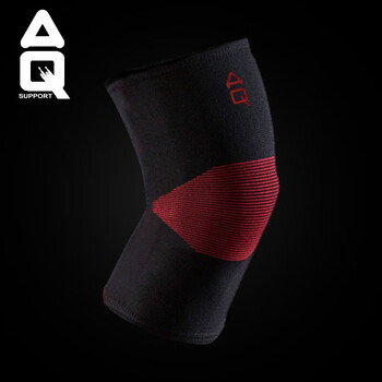 AQ护膝专业运动跑步登爬山篮羽毛球半月板防护黑红10501L单只装