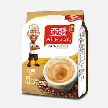 亚发速溶原味白咖啡固体饮料马来西亚进口三合一咖啡粉28g*15条