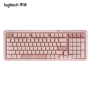 罗技（Logitech）ALTO KEYS K98S 琥珀系列 AI客制化无线机械键盘 热插拔大理石轴 静音轴 粉色 98键