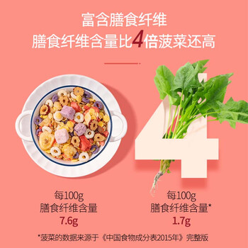 福事多奇亚籽酸奶果粒燕麦片500g营养早餐富含膳食纤维高饱腹轻食代餐