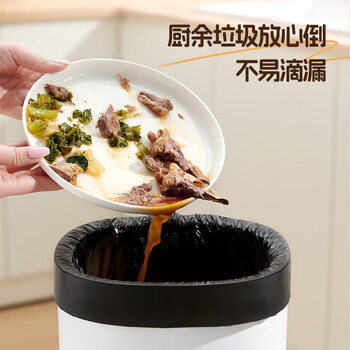 意可可背心式垃圾袋黑色45*60cm60只单面1丝7-12L家用塑料袋E24251