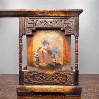 中国古玩 天然木 唐木 花梨 黄花梨 特大筆筒 重2.4kg 中国古玩 天然木