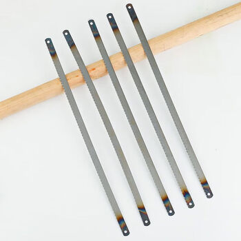 研然 加厚高碳钢手工锯条锯片冲压一体中牙18齿【300*10.7*1.4mm】6个 研然 加厚高碳钢手工锯条锯片冲压一体中牙18齿【300*10.7*1.4mm】6个