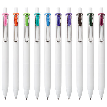 uni三菱小浓芯宝蓝色中性笔高颜值0.38mm签字笔财务办公学生水笔套装 UMN-S-38 5支