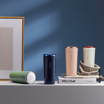 摩飞电器 摩飞电器 MR6060 电热水壶 电热水杯 便携式家用旅行烧水壶 随行冲奶泡茶办公室养生保温杯 粉色