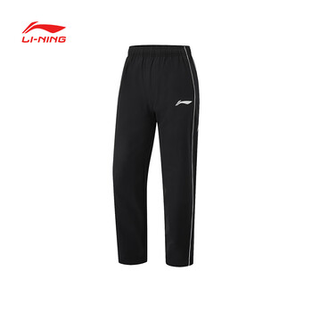 李宁（LI-NING）乒乓球服长袖运动套装国家队同款男女专业训练比赛服 黑色裤子 S
