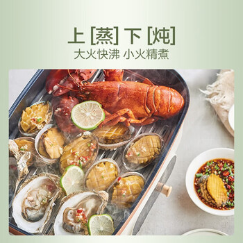 苏泊尔（SUPOR）5.5升家用多功能锅煎烤机多功能加深网红锅 JD3424D08—带蒸格