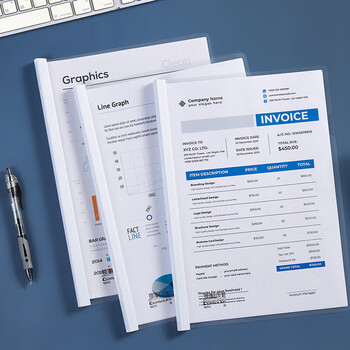 齐心（COMIX）抽杆夹加厚强夹力/A4文件夹/报告夹 办公文具 侧宽15mm 10只装  EA3312