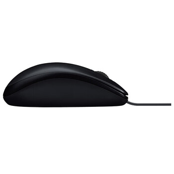 罗技（Logitech）有线鼠标 企业版全尺寸光电鼠标对称USB即插即用笔记本电脑台式机中大手 B100 黑色