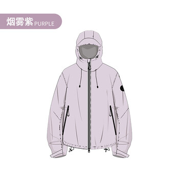 琴飞曼雨衣登山外套雨衣男女秋冬单层防水防风冲锋衣雨衣情侣宽松烟雾紫2XL
