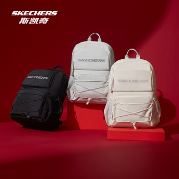 斯凯奇男女双肩包学生书包防泼水旅行运动背包大容量电脑包L125U085