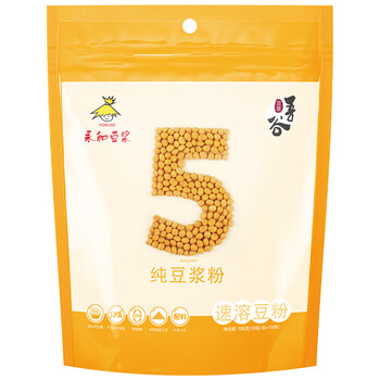 永和豆浆纯豆浆粉180g  18g*10小包 0添加蔗糖 40%高蛋白 即食早餐代餐