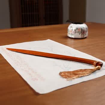 漢墨 手工酸枝木裁纸刀 文房四宝裁切宣纸不留毛边书法书画裁纸刀