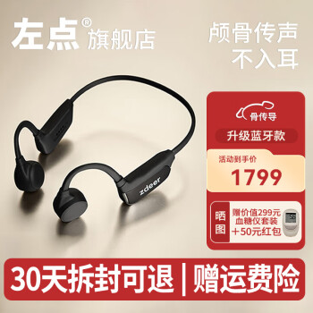 左点zdeer 骨传导助听器中老年人耳聋耳背智能降噪耳机轻中重度不入耳 高端礼盒|24通道|36dB