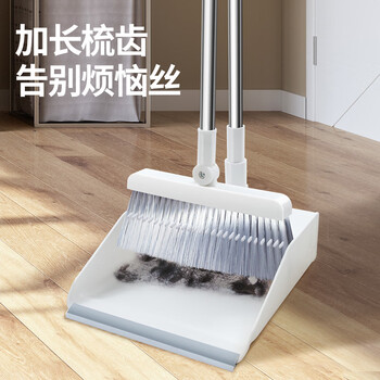 百家好世扫把簸箕套装家用扫地不粘头发组合扫笤帚魔术扫把刮水器 3件套