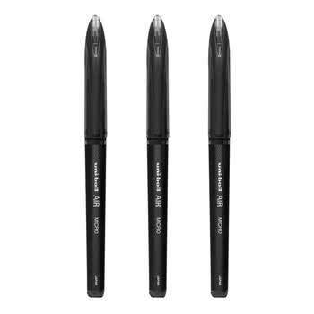 uni三菱【热门商品】 uni-ball AIR黑科技黑色中性笔0.5黑笔签字笔商务直液式水性笔 UBA-188M 3支 uni三菱【热门商品】 uni-ball AIR黑科技黑色中性笔0.5黑笔签字笔商务直液式水性笔 UBA-188M 3支