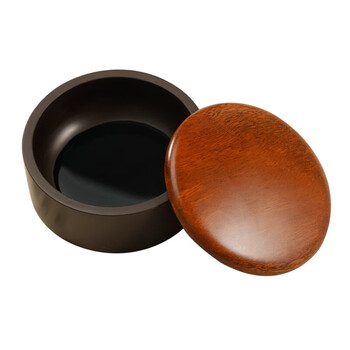 漢墨宋坑端砚4寸墨池 砚台原石带盖墨海 文房四宝毛笔书法墨汁用品